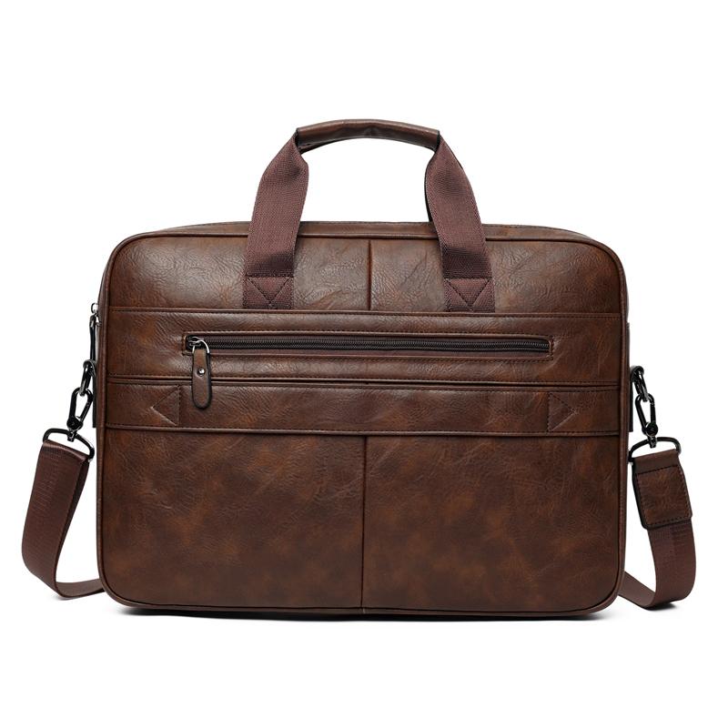Teczka biznesowa z wieloma zamkami błyskawicznymi o dużej pojemności Torba na laptopa 15,6 cala Męska torba na ramię/przez ramię