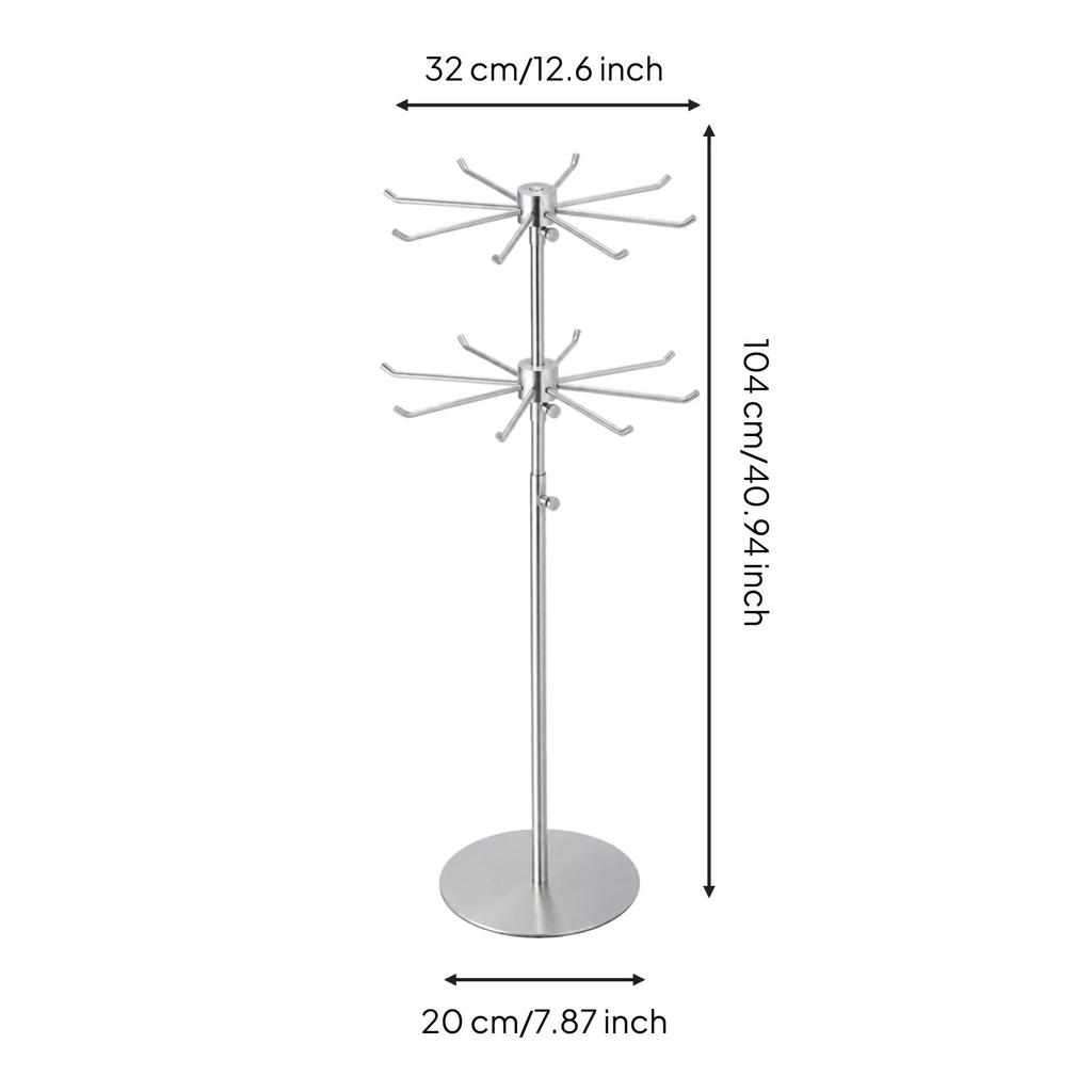 Rotating Jewelry Display Stand Sturdy Necklace Tree Stable for Boutiques