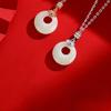 Ping An Buckle Necklace Female Compact Waist Ruyi Pendant Chinese Style Guochao Clavicle Chain For Girlfriend Premium