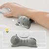 Cute Cat Ergonomic Wrist Rest Support - Slow Rebound PU Mouse Pad with Adorable Kitten Design - Perfect for Computer Desks & Office Use