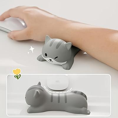 Descanso de Muñeca Ergonómico de Gato Lindo - Alfombrilla de Ratón de PU de Rebote Lento con Adorable Diseño de Gatito - Perfecto para Escritorios de Ordenador y Uso en Oficina