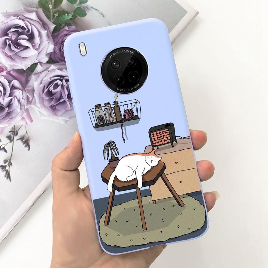 For Huawei Y9a 2020 Silicone Case FRL-22 FRL-23 Cute Astronaut Love Heart Slim Soft TPU Phone Case on Huawei Nova Y9a Y 9A Cover