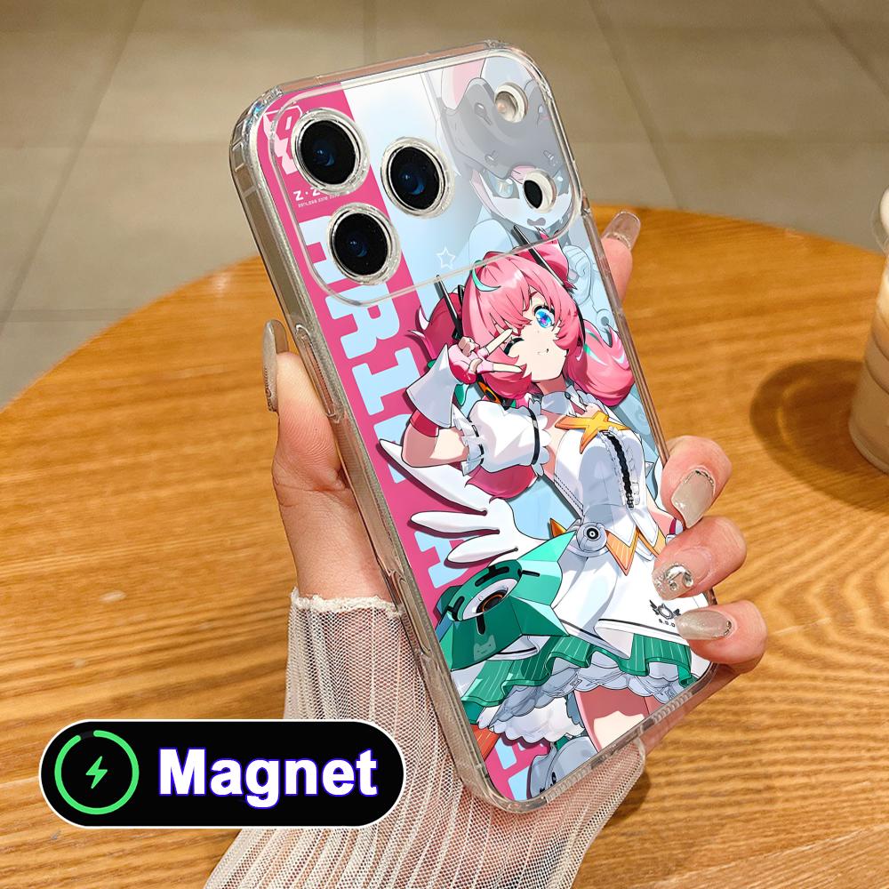 Zenless Zone Zero Aria Clear TPU Magsafe Mobile Phone Case for iPhone 17 16 15 14 13 12 11 Air Pro Max Plus Mini Colorful Cover