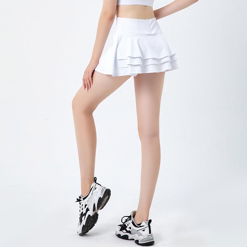 

Yoga Sports Short Skirt Women Running Fitness Tennis Pleated Golf S белый