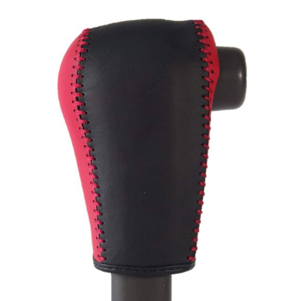 TricoloreExchange DIY Shift Knob Leather Wrap Kit for Tricolore EX and Black Leather with Red 1BK3H35R1B1R JF3/4 N-BOX/CUSTOM (Red Stitching, 3H-35)