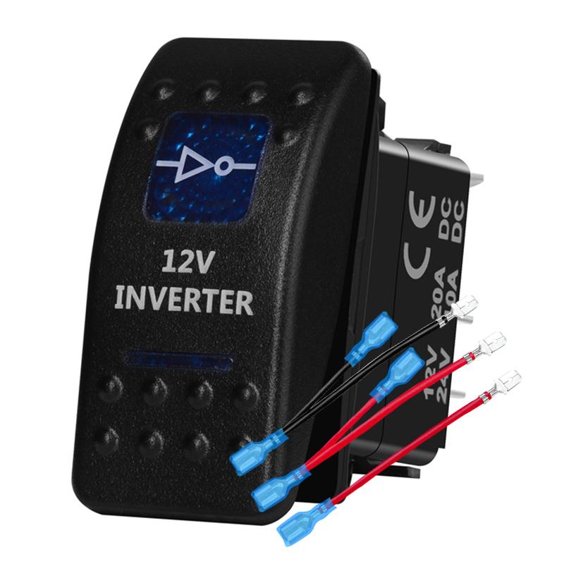 12v/24v Blue Led Light 5 Pin On Off SPST Rocker Switch 7 Pin On Off On ARB Carling Style Car Boat Waterproof Pump Push Switch