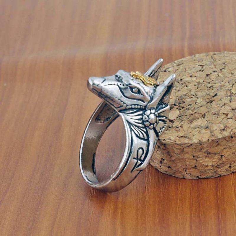 Retro Domineering Creative Self-defense Egyptian Cross Men's Punk Bracelet Ring