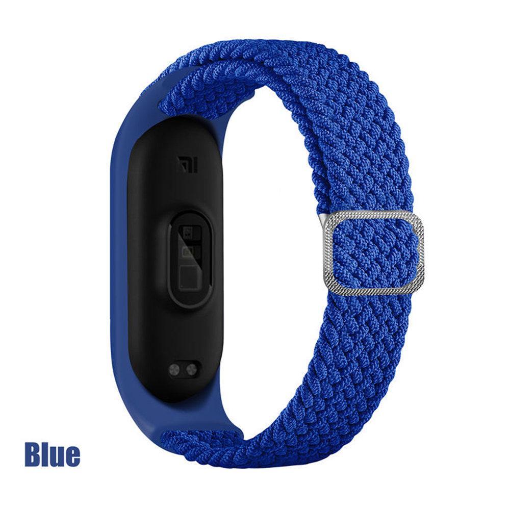 Плетеная петля для браслета Mi band 9 8 Эластичный регулируемый нейлоновый ремешок Miband 7 8 correa Браслет xiaomi Mi band 4 3 5 6 7 8 Mi band 3 4 5