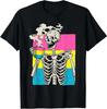 Skeleton Drinking Coffee LGBT-Q Pansexual Pride Pan Flag T-Shirt Size S-4XL