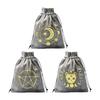Velvets Tarots Card Storage Bag With Elegant Silk Screen Print Jewelry Pouches for Safe Storage And Stylish Carry