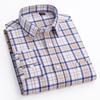 100% Cotton Plaid Shirts for Business Men Long Sleeve Quality Autumn Spring Male Casual