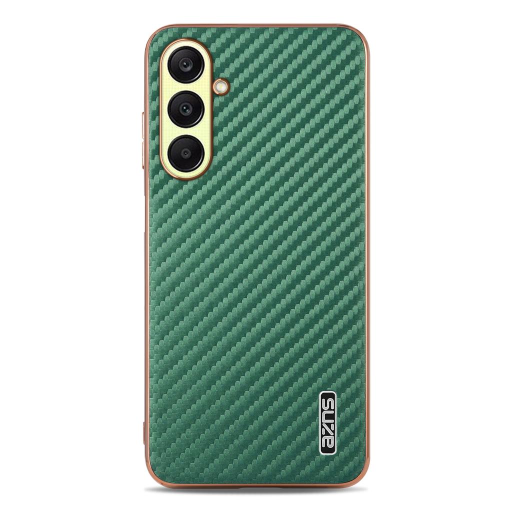 AZNS For Samsung Galaxy A17 5G/A17 4G/A26 5G Case Electroplating Carbon Fiber Texture PU + TPU Phone Cover