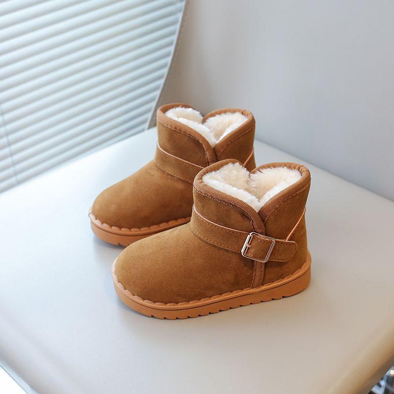 Boys and girls large cotton boots Girls non-slip children's fashion snow boots Winter new cotton boots keep warm