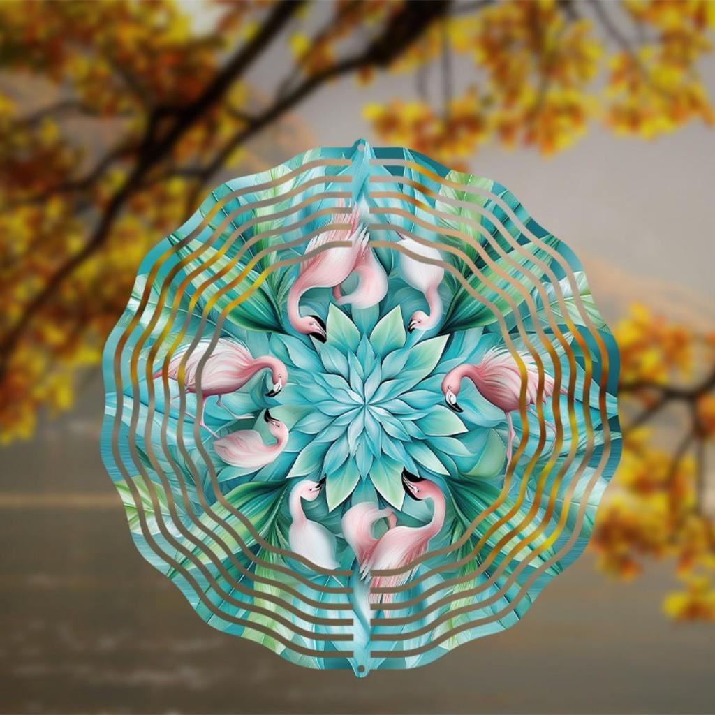 10 Inch Hanging Wind Spinner Outdoor Garden Decor for Spring Summer 360 Rotating Hook Creative Gift Idea for Friends and Family