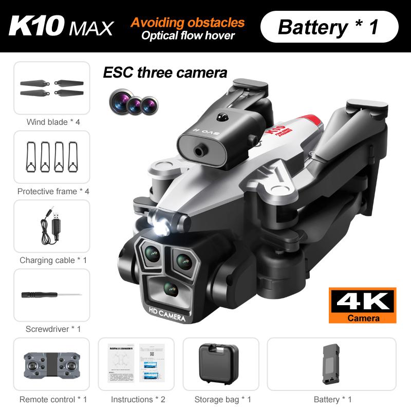 K10/E88 MAX Drone Carbon Fibre 8K HD Three Camera Professional Obstacle Avoid Aerial Photography Optical Flow Quadcopter Toy