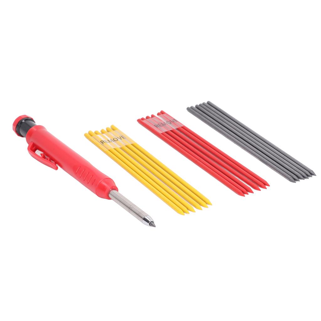 Set de 19 creioane pentru tâmplar, marker pentru tâmplar din carbură de tungsten ABS, cu rezervă