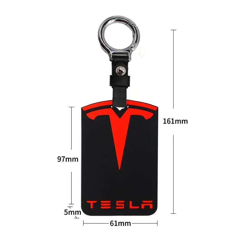 Autoaufkleber Tesla Silikon-Schlüsselkartenhalterhülle kompatibel mit Tesla Model 3/Model Y Schlüsselschutzhülle Zubehör