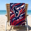 Custom Name Beach Towel Houston-Texans Artwork Beach Towel, Soft Microfiber, Gift for Her/Him, Birthday, for Pool, Beach, Travel, Fan Gifts