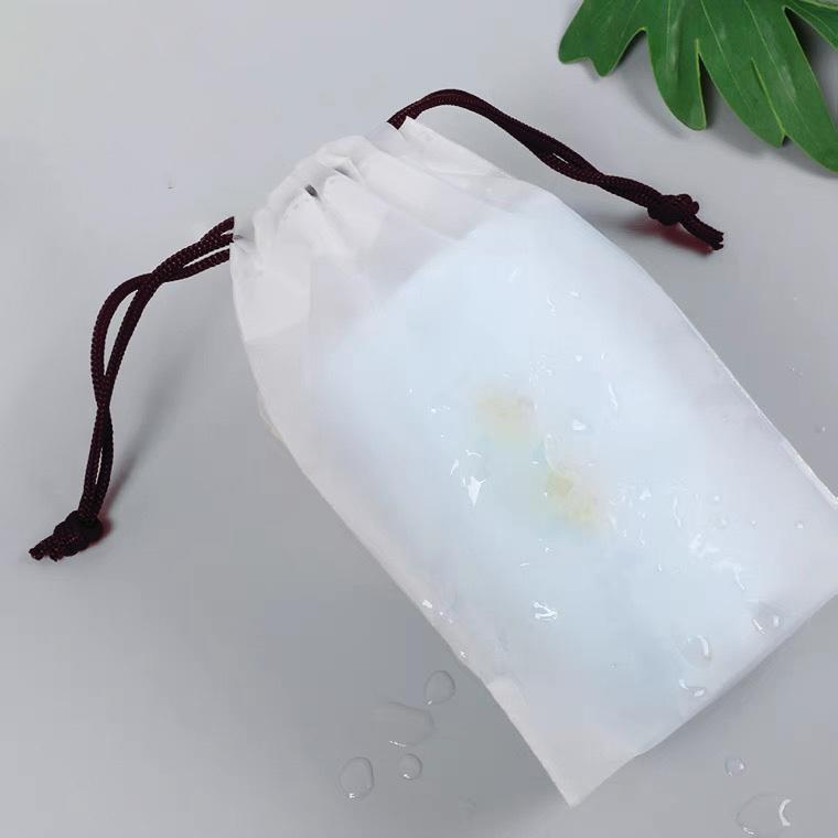 Lot de 5 organiseurs transparents givrés avec cordon de serrage