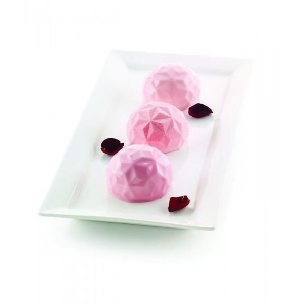 Moule - Mini Gemma - Silicone - Diamètre 6,8 cm - Hauteur 4,2 cm - 6 Miniportions 3D