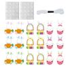 18pcs DIY Easter Bunny egg Decoration Photo Frames Paper Easter Party Decoration Photo Frames Spring Decor With Adhesive Tape
