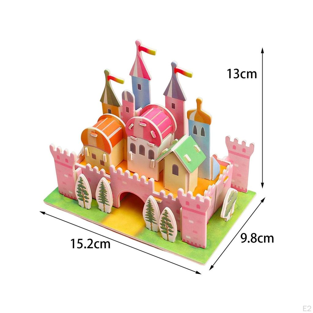 3D House Puzzle for Girls, Child Aged 6-12, Paper Cardboard Mini Craft , Creative DIY