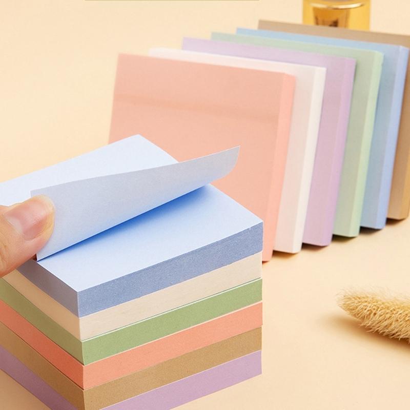 8 Pcs Stickier Note Adhesive Stickier Pad Simple Stickier Notes Aesthetic Memo Pad Colorful Notepads for Office Workers