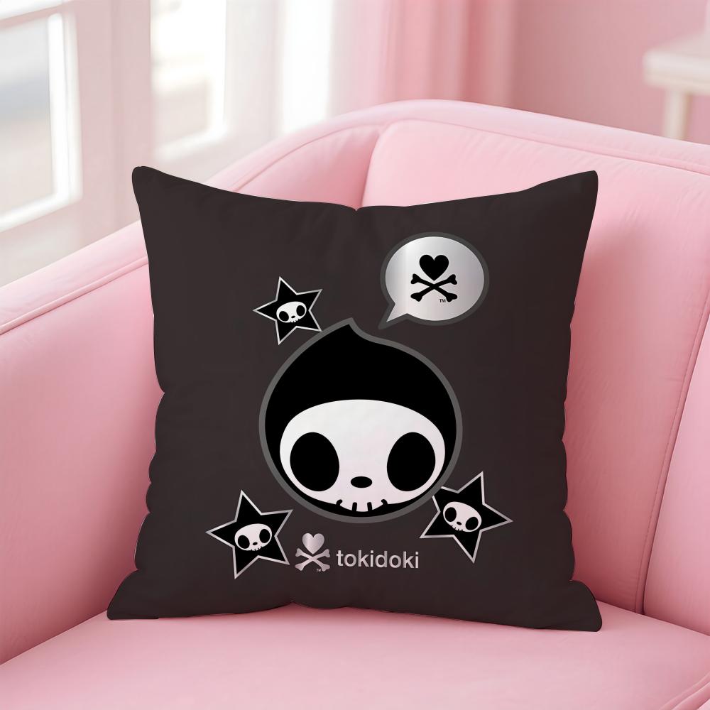 Japanese Creative Brand T-Tokidokis Cushion Cover Pillowcase Short Plush Invisible Zipper Room Sofa Cushion Cover