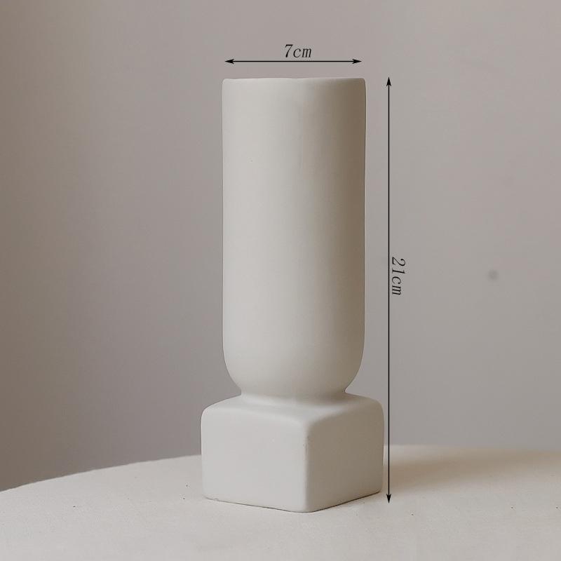 

Plain Embryo Ceramic Vase Retro Desktop Flower Arrangement Pottery Vases Nordic Style Sample Rooms Home Soft Decor Ornament