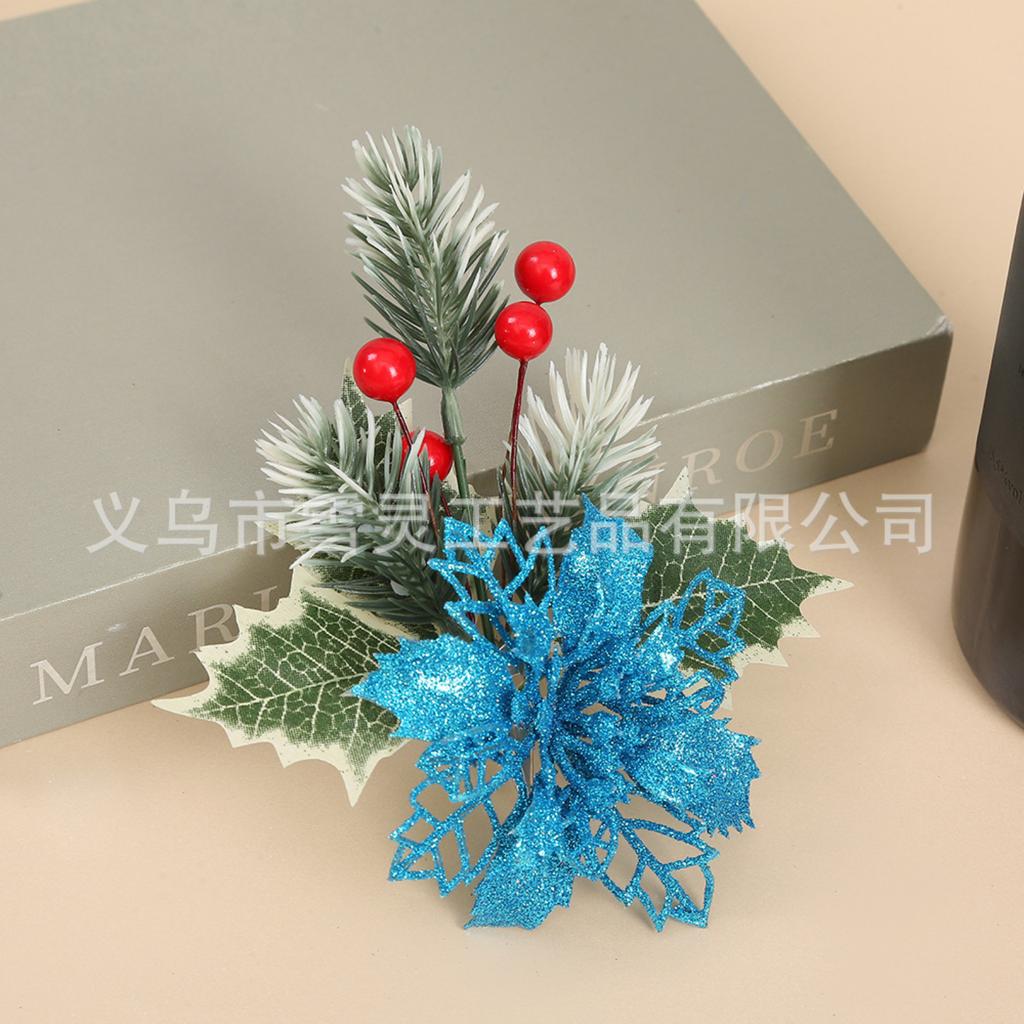 Christmas Needles, Red Berries, Christmas Flowers, Christmas Tree Ornaments And Props