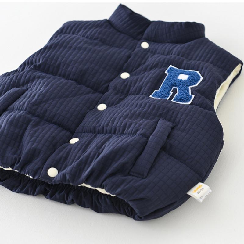 Kinder baumwolle weste herbst und winter Koreanische version weste infant brief bestickt oberbekleidung top baby verdickt weste