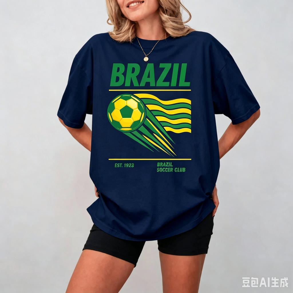 Brasil Soccer 2026 Fan Tshirt Unisex Unisex Summer Cotton Clothing Vintage Fashion Round Neck Short Sleeved Tee Streetwear Unisex