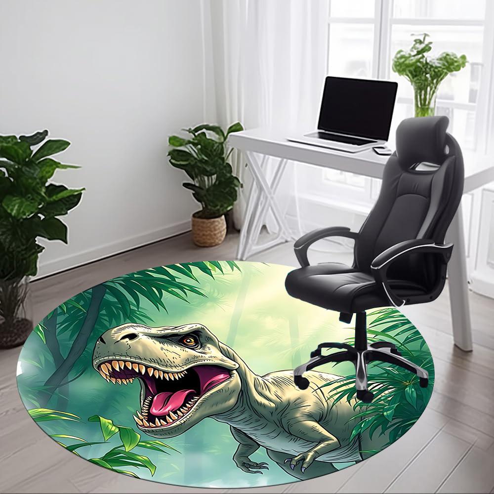 1pc Dinosaur, Prehistoric Chair Carpet for Office, Soft Comfortable Mat For Office, Living Room, Bedroom, Machine Washable Carpet yy251112085