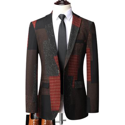 New Suit Jacket High Elastic Suit Trendy Fashion Versatile Business Casual Jacket Men