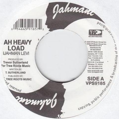 

7inch Record IJAHMAN LEVY Jah Heavy Load Bits Pieces Of L VPS9185 JahmaniVP 2009 US Reggae Ska Dub Used