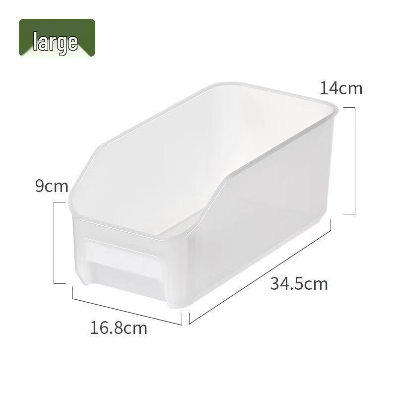 ZISIZ Frosted Transparent Refrigerator Drawer Organizer