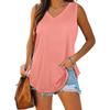 Canotta Calda 2025 Scollo a V Coda di Rondine Senza Maniche Monocolore - T-shirt da Donna Stile Europeo & Americano