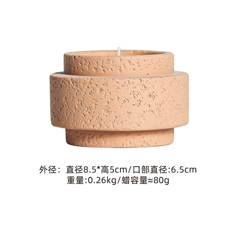 Nordic Simple Matte Cement Candle Holder Home Aromatherapy Candle Cup Diy Candle Holder Ornaments Wax Container Home Decoration