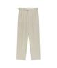 BELLIEF Essential Wool Gabardine Adjust Twill 2-Pleated Relaxed Trousers (Beige)