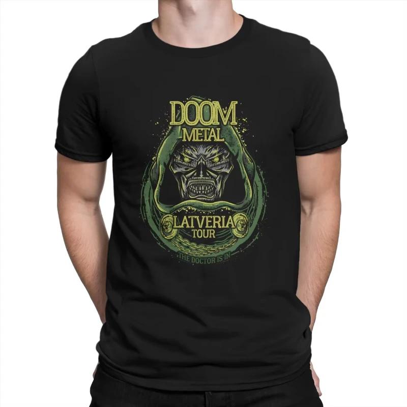 Mens TShirts Doom Metal Fashion 100 Cotton Tee Shirt Short Sleeve Marvel Doctor Doom T Shirt Round Neck Tops Graphic S