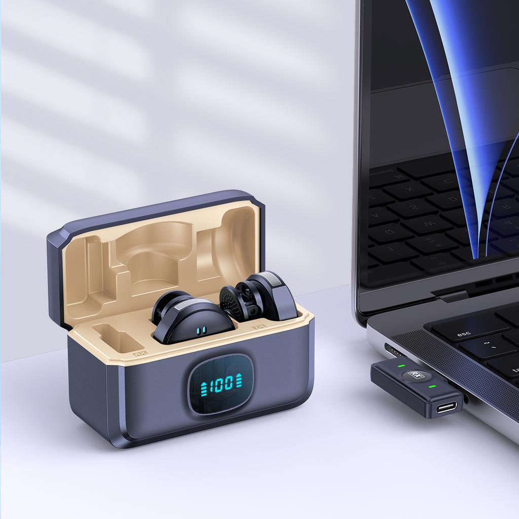 Q8 Mini Wireless Microphone with ENC Noise Reduction Digital Power Display for Vlog Live Streaming