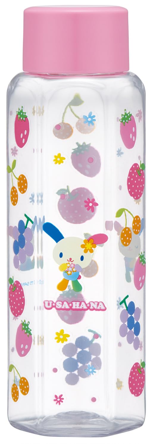 Skater Hexagonal Plastic Water Sanrio Usahana Direct-Drink Bottle, Lightweight, 350ml, PDH4-A
