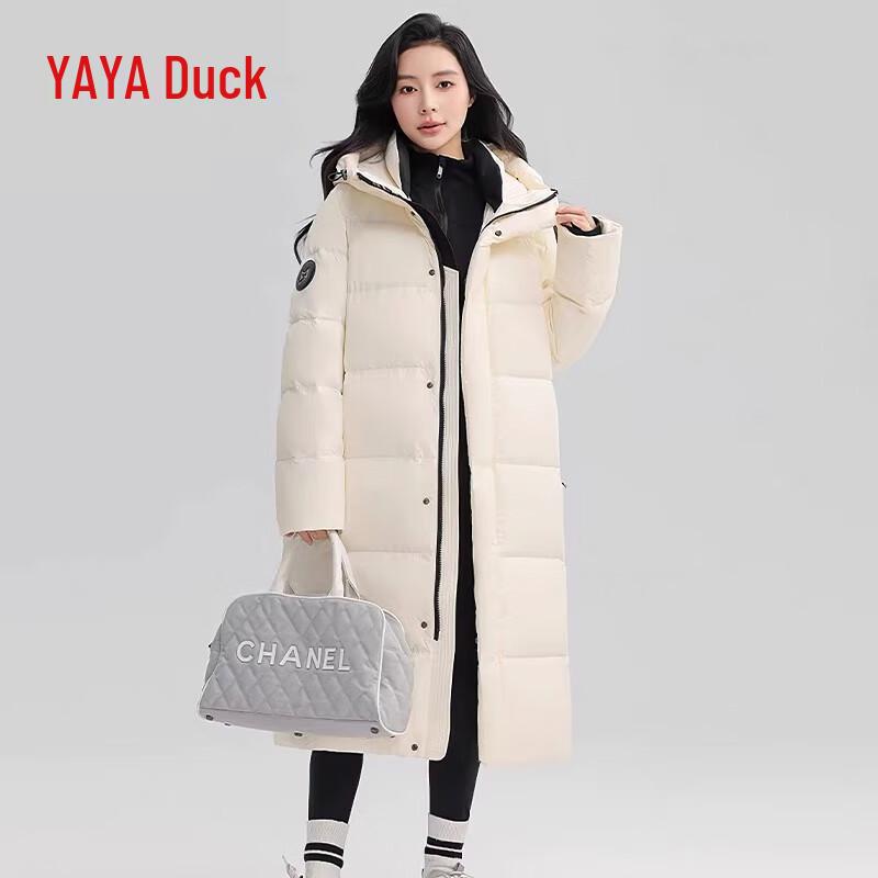 Długa, gruba, ciepła damska kurtka puchowa z kapturem YAYA