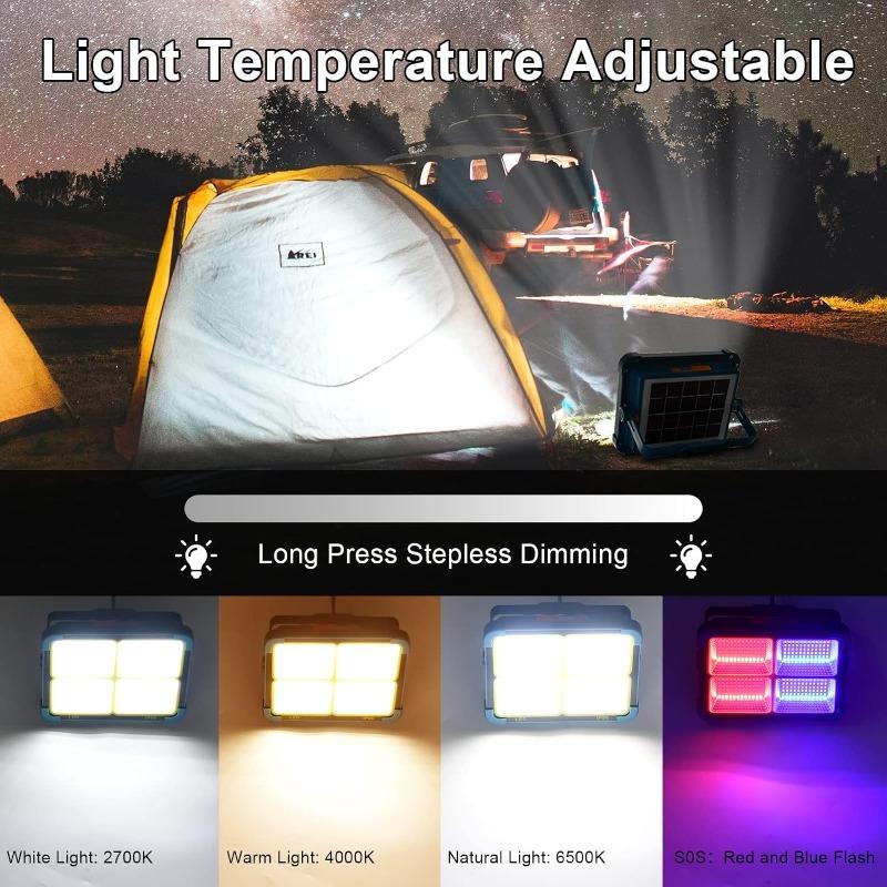 Rechargeable 60 Watts Solar Flood Light Outdoor Portable LED Reflector Spotlight Rechargeable Projector Floodlight Solar Lamp