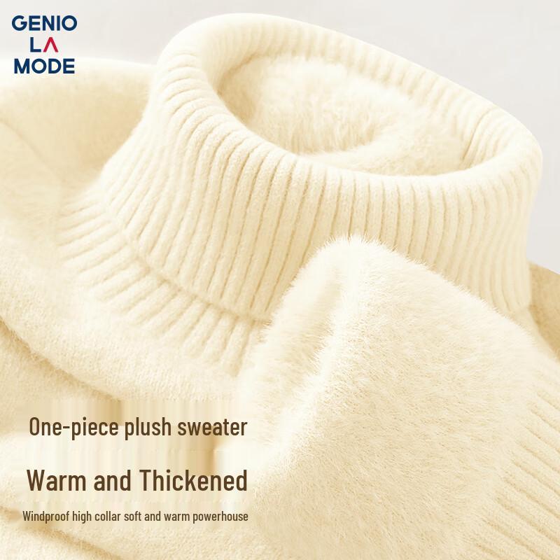 GENIOLAMODE Men's Winter Turtleneck Knit Sweater