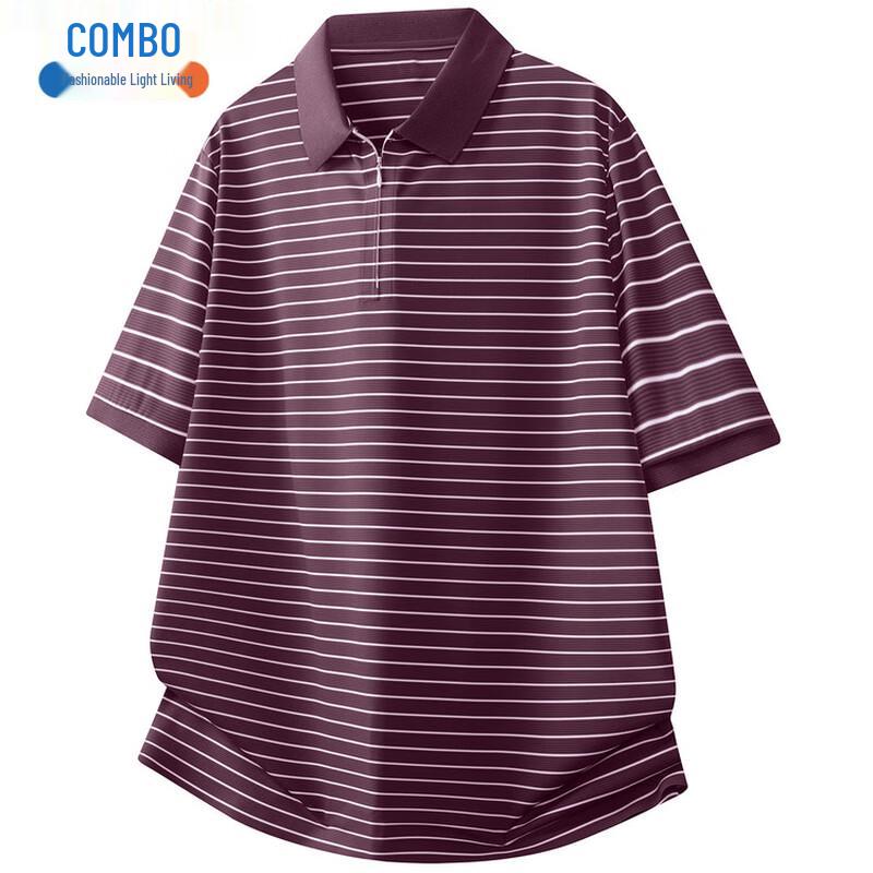 

Men s Business Casual Striped Polo T-Shirt 56/3XL