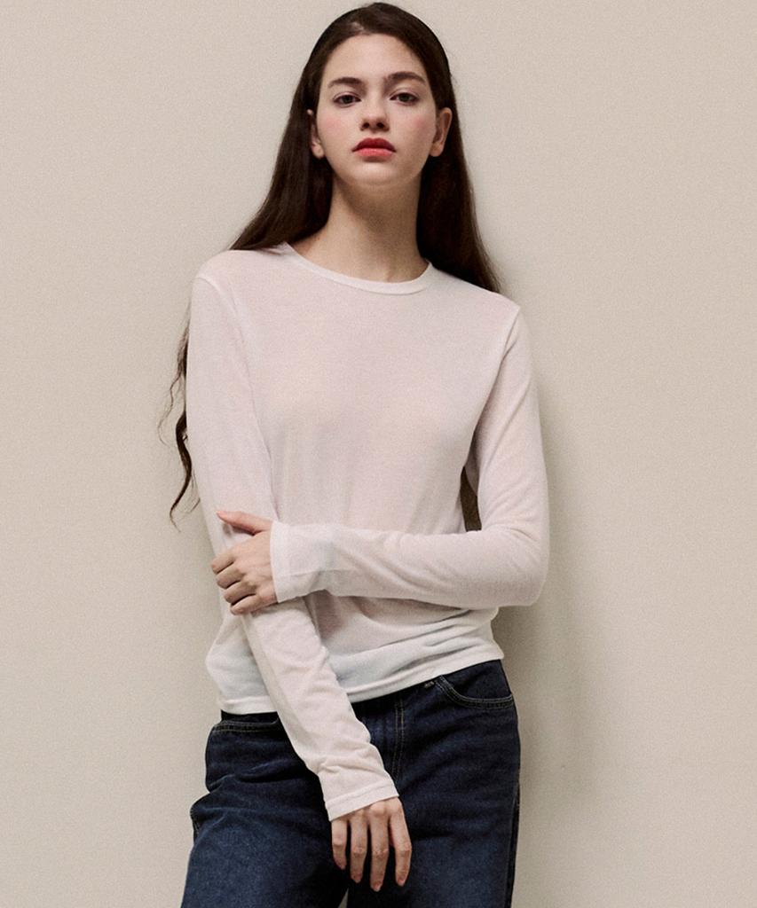 LUSIDA Mati Basic Long Sleeve Round T-Shirt_5 Colors