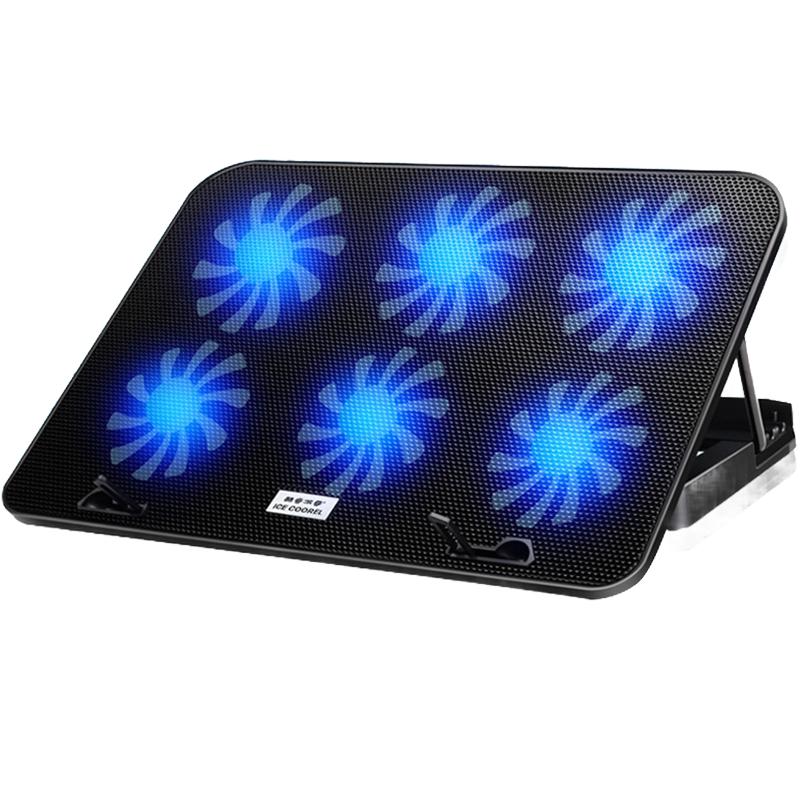 ICE COOREL Adjustable Laptop Cooling Stand with Multi-Fan & RGB Options