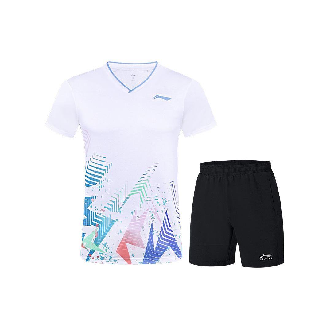 Li-Ning Comfortable Breathable Sports Casual Quick-Dry Badminton Clothing Women tops AAYT994-1 M