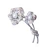 Korean niche flower brooch femininity light luxury pin silk scarf buckle fashion jewelry spot